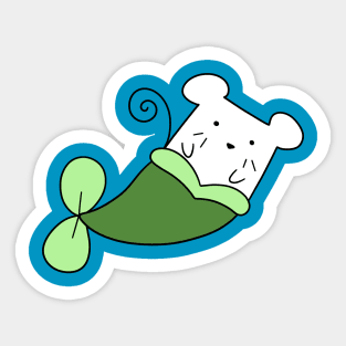 White Mermaid Mouse Sticker